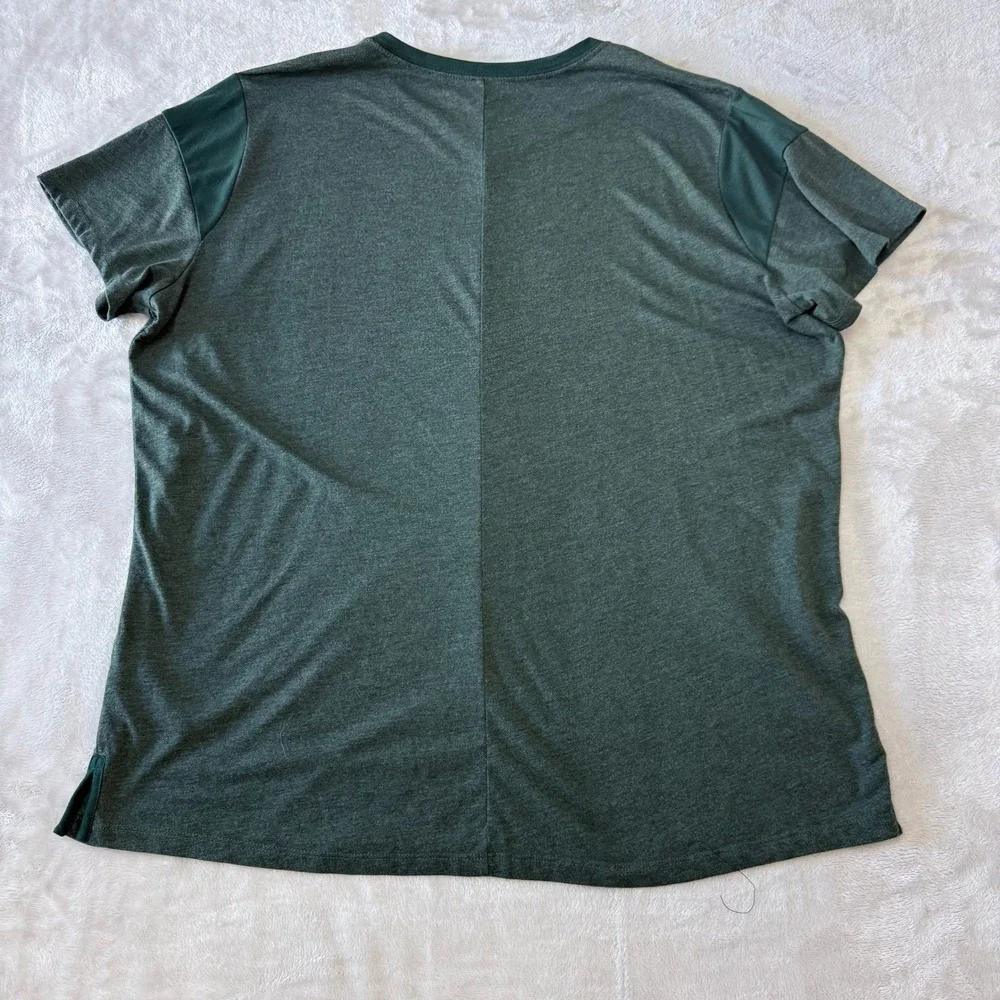 Nike‎ Michigan State Spartans V Neck T Shirt Men's XXL Green Athletic Fit
